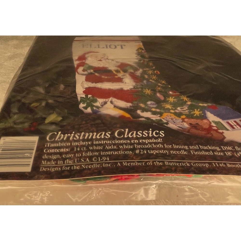 Butterick "Christmas Classics" Counted Cross Stitch Kit 1938 1994 Vintage - Picture 4 of 5